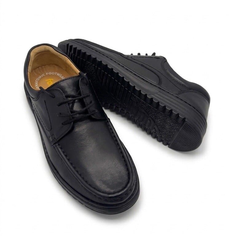 Forex Men's Leather Shoes - Black (44) 4