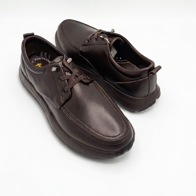 Forex Men's Leather Shoes - Dark Brown (45) 4
