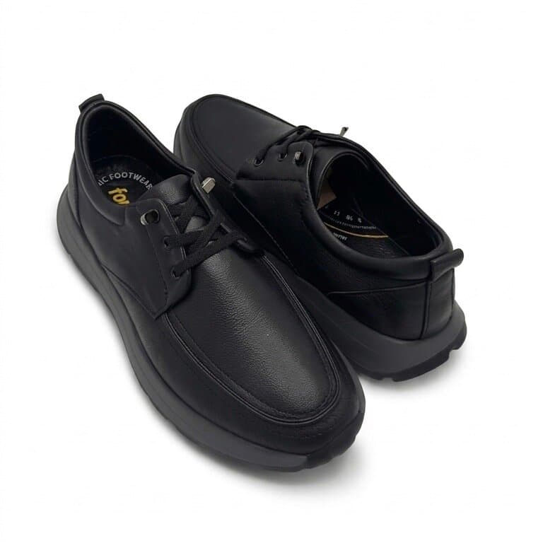 Forex Men's Leather Shoes - Black (45) 3