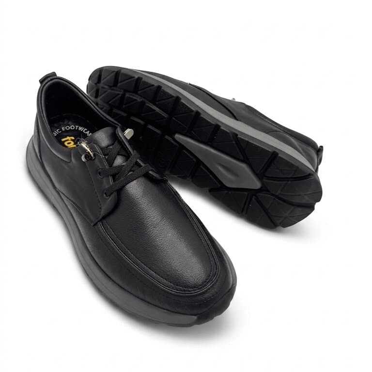 Forex Men's Leather Shoes - Black (45) 4