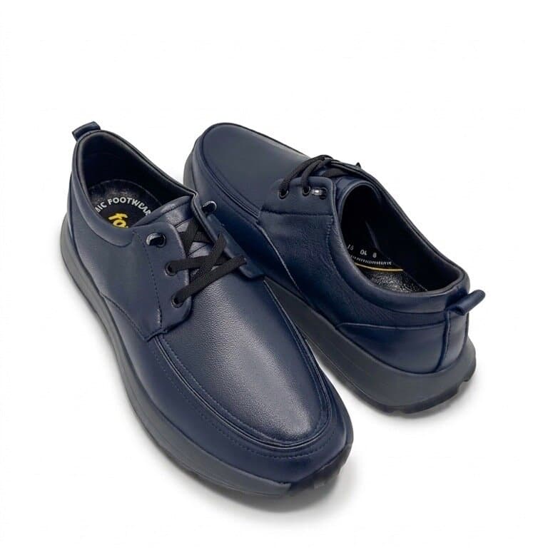 Forex Men's Leather Shoes - Navy Blue (45) 3