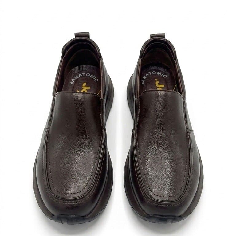 Forex Men's Leather Shoes - Dark Brown (45)