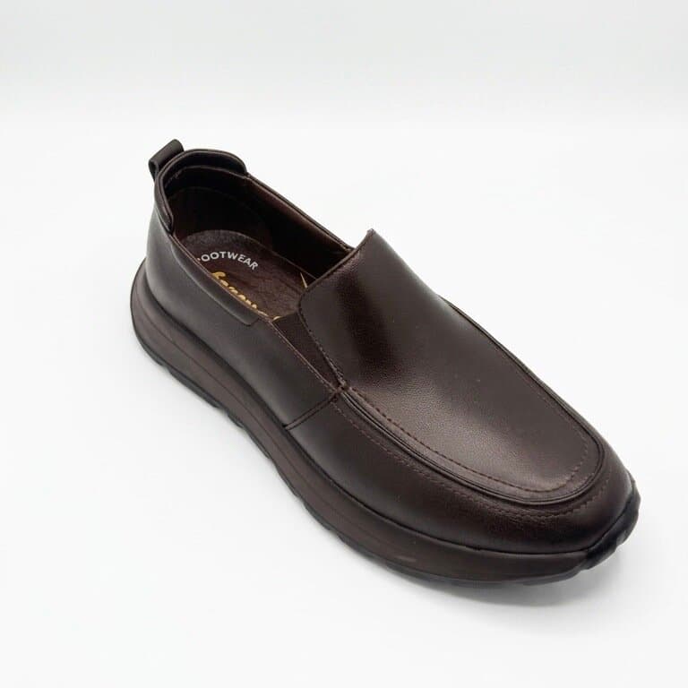 Forex Men's Leather Shoes - Dark Brown (45) 2