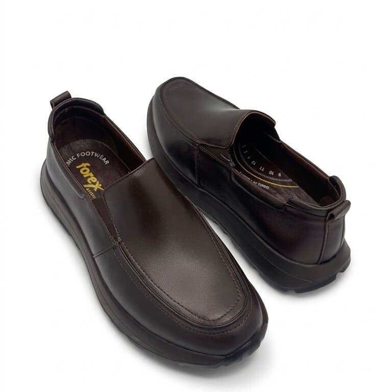 Forex Men's Leather Shoes - Dark Brown (45) 3
