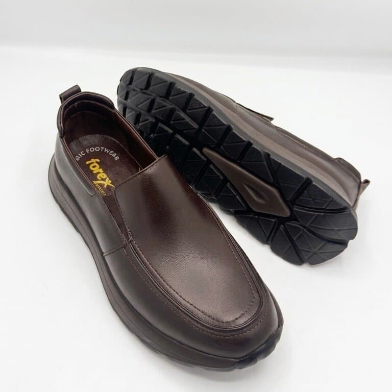 Forex Men's Leather Shoes - Dark Brown (45) 4