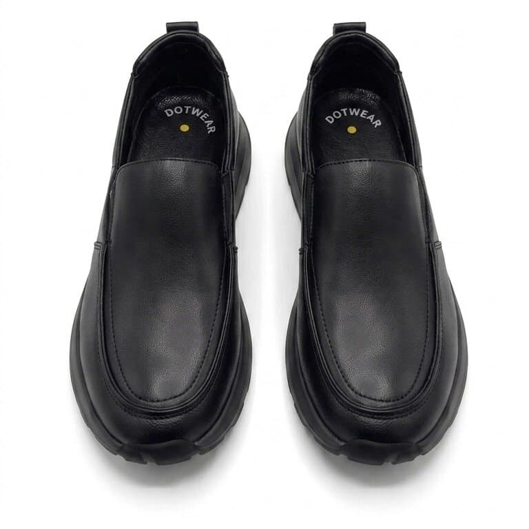 Forex Men's Leather Shoes - Black (45) 2