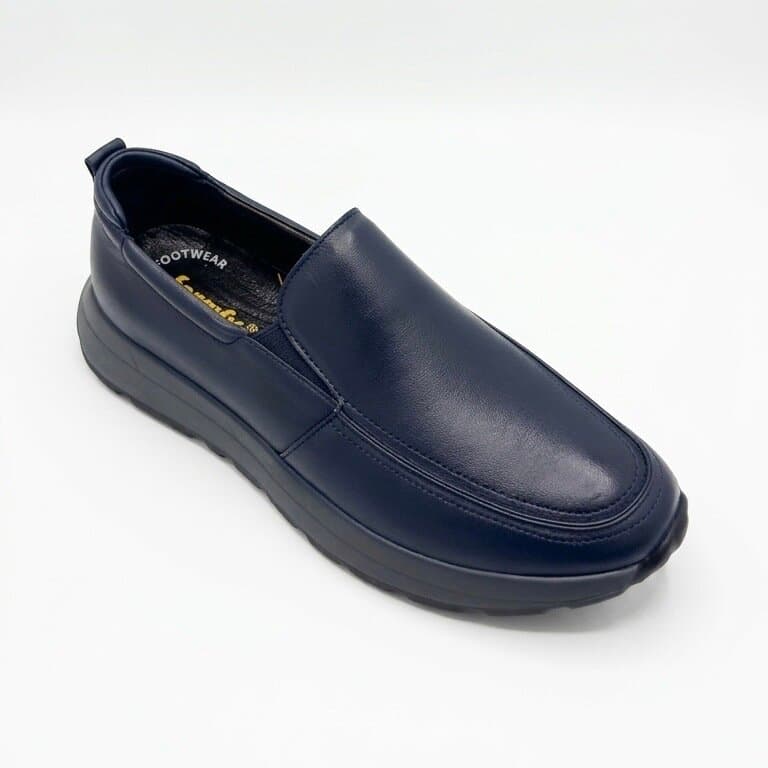 Forex Men's Leather Shoes - Navy Blue (45) 2