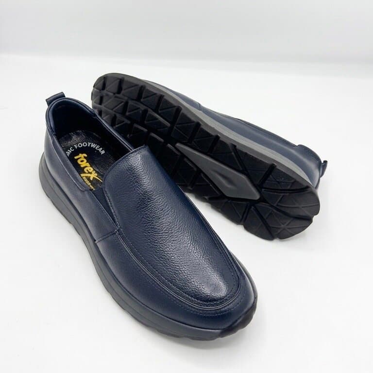 Forex Men's Leather Shoes - Navy Blue (45) 4