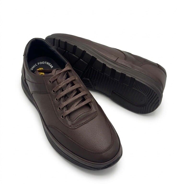 Forex Men's Leather Shoes - Dark Brown (45) 4
