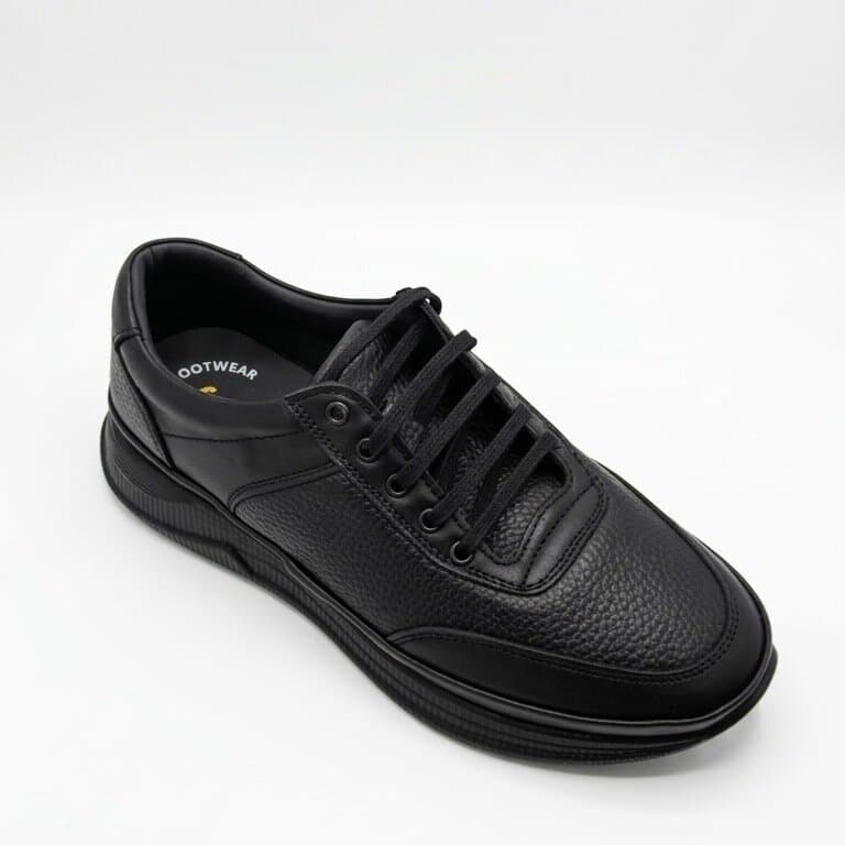 Forex Men's Leather Shoes - Black (44) 2