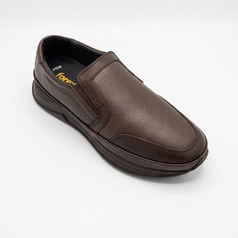 Forex Men's Leather Shoes - Dark Brown (45) 2