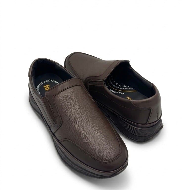 Forex Men's Leather Shoes - Dark Brown (45) 3