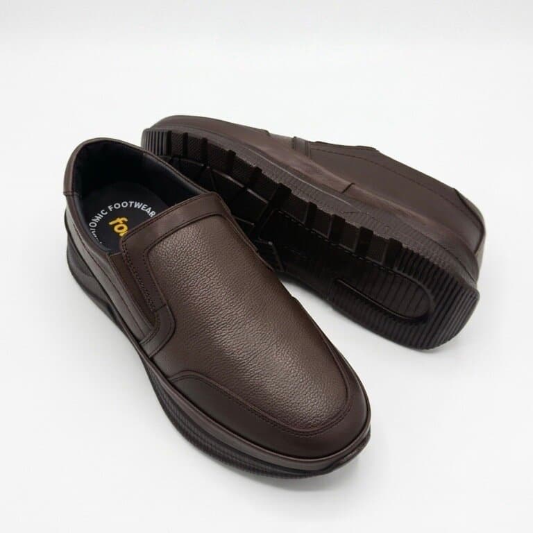 Forex Men's Leather Shoes - Dark Brown (45) 4