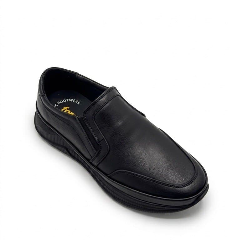 Forex Men's Leather Shoes - Black (45) 2