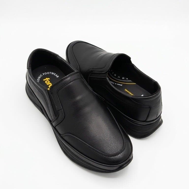 Forex Men's Leather Shoes - Black (45) 3