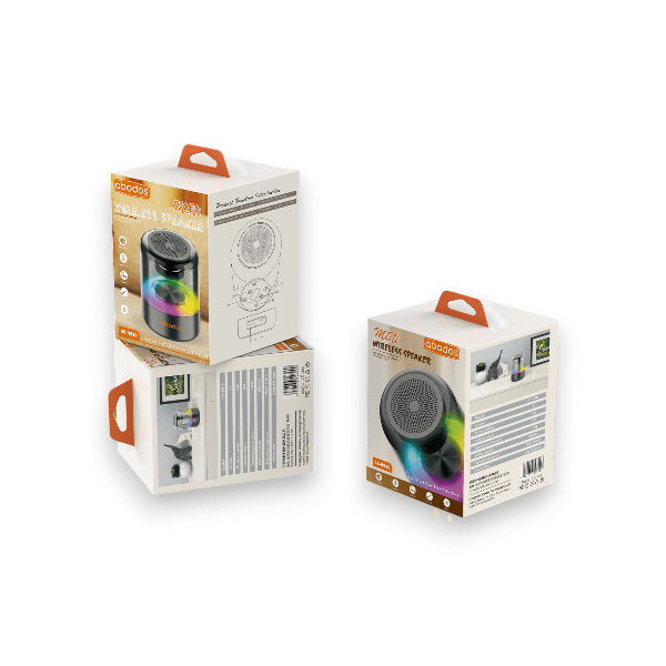 Abodos AS-BS19 Mini Wireless Bluetooth Speaker - 360° Surround Sound with RGB Lighting 6