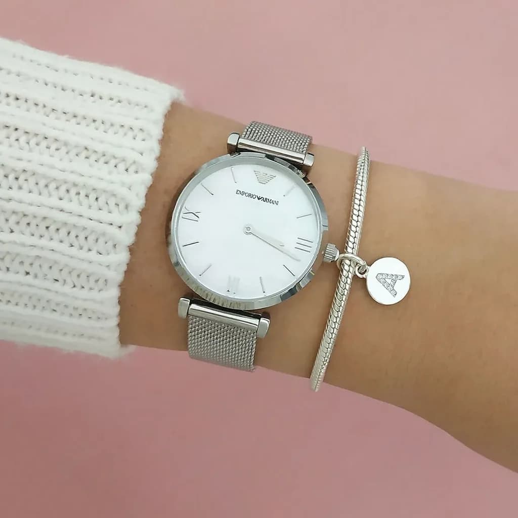 Emporio Armani Women's Watch 32mm - AR1955 (Silver) 8