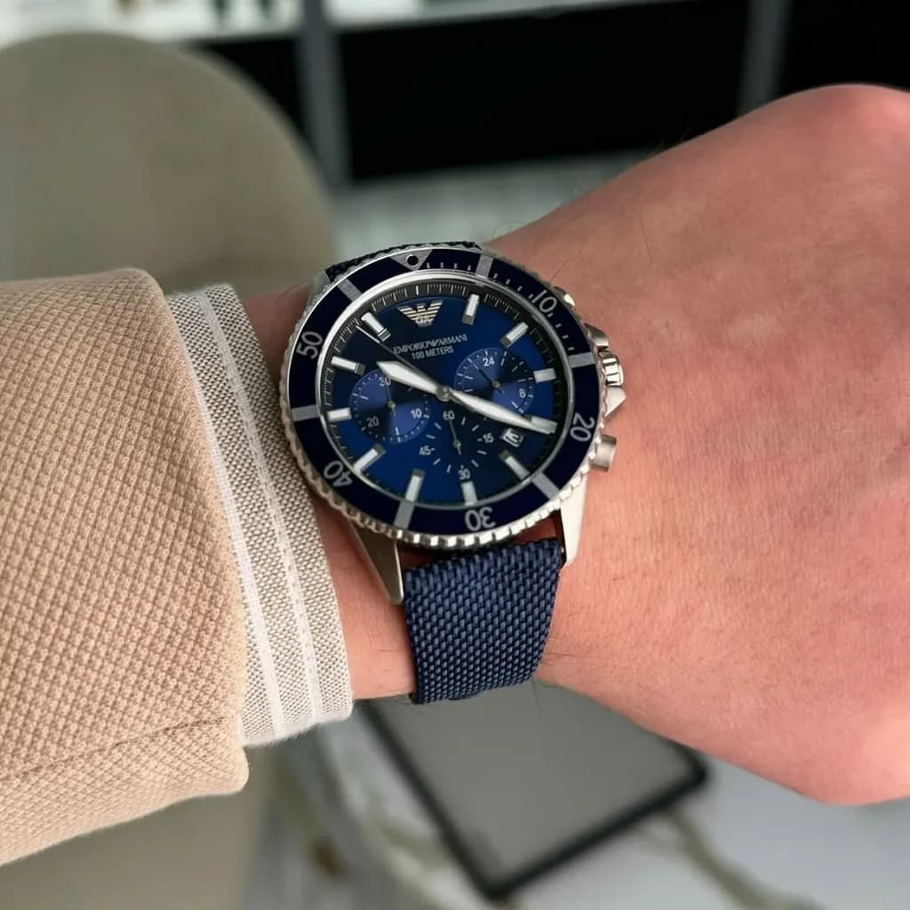 Emporio Armani Men's Watch 43mm - AR11588 (Blue) 7