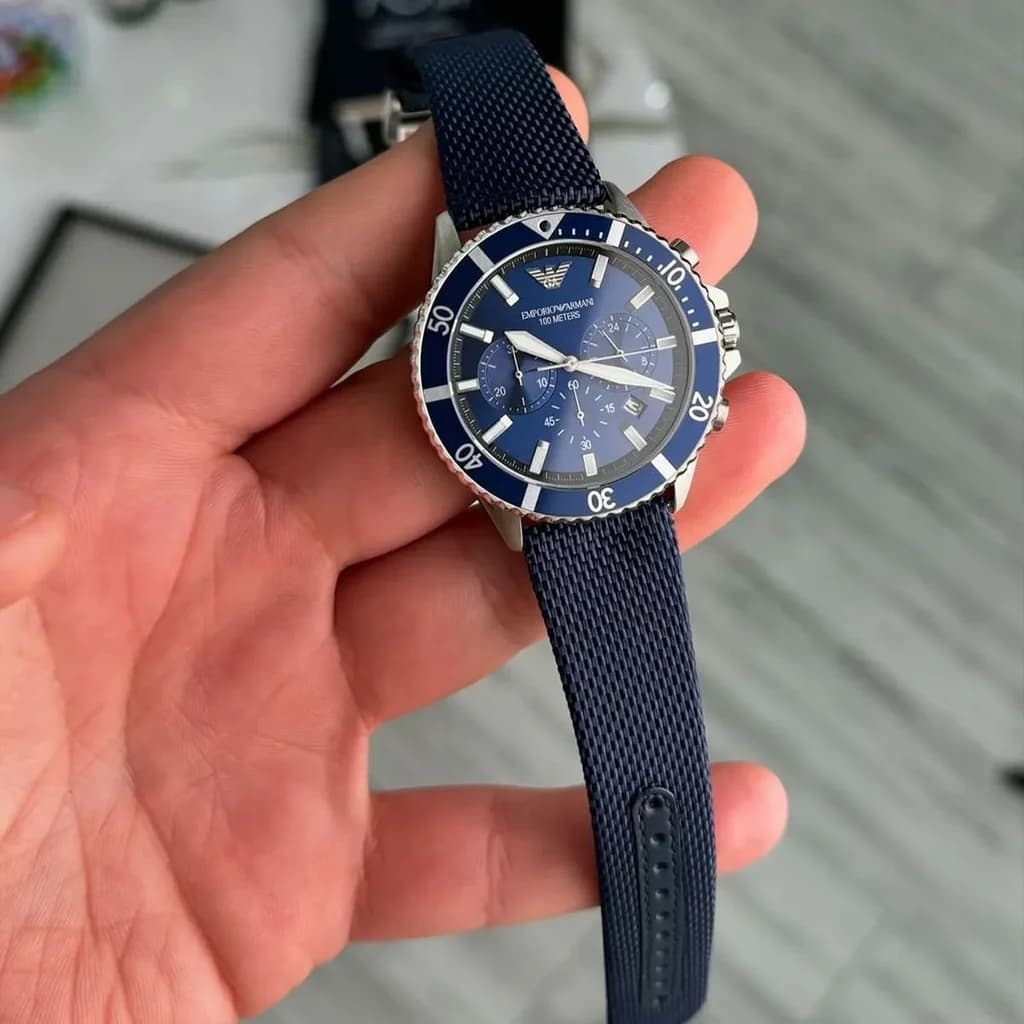 Emporio Armani Men's Watch 43mm - AR11588 (Blue) 8