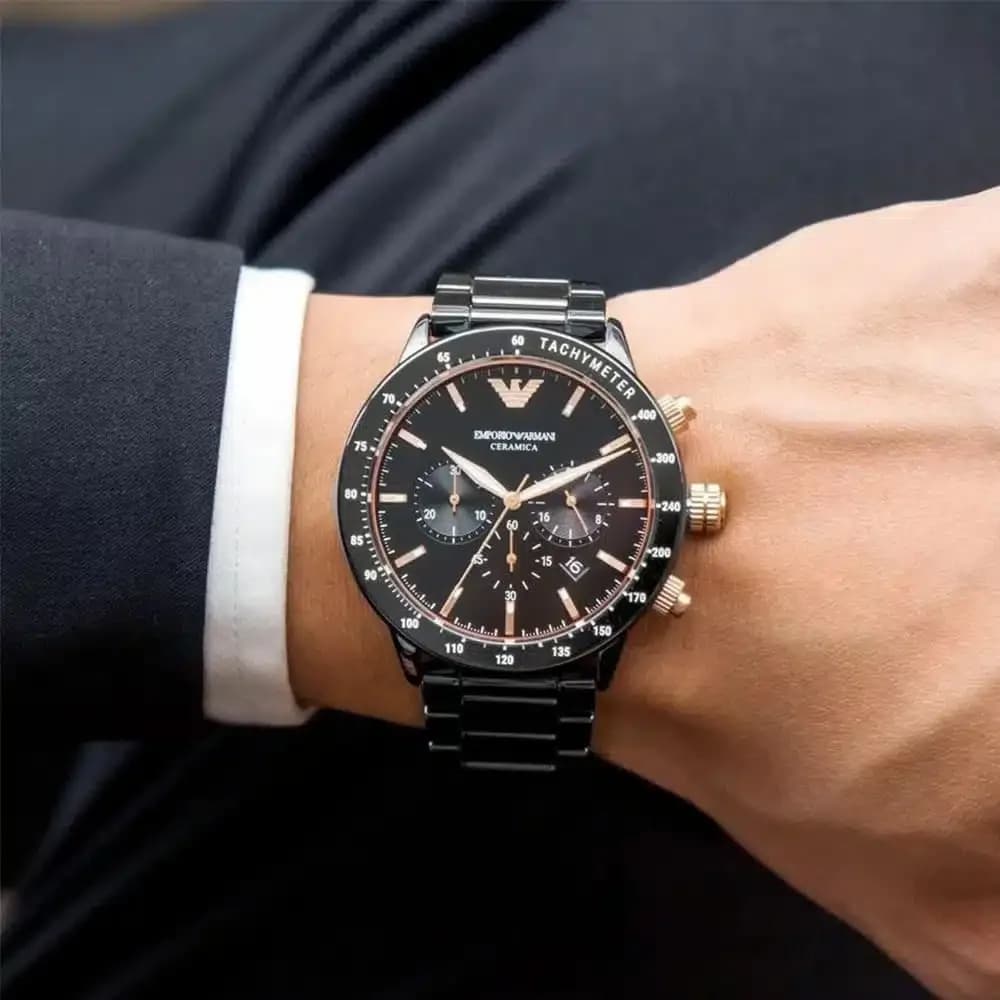 Emporio Armani Men's Watch 43mm - AR70002 (Black) 10