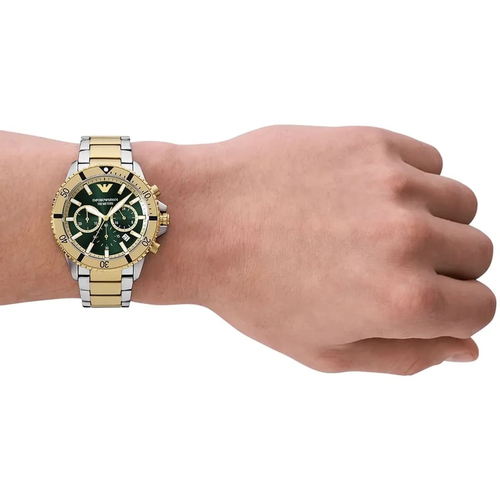 Emporio Armani Men's Watch 43mm - AR11586 (Silver & Gold) 7