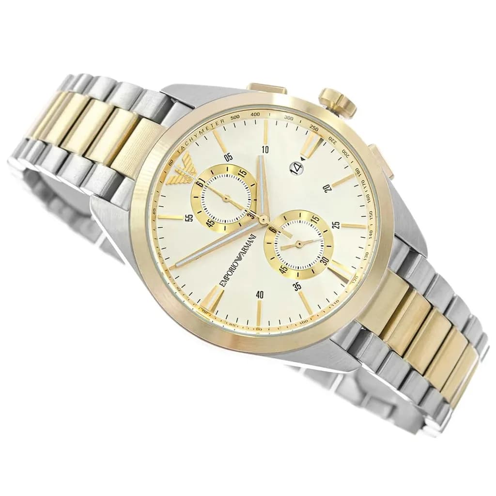 Emporio Armani Men's Watch 43mm - AR11605 (Silver & Gold) 8
