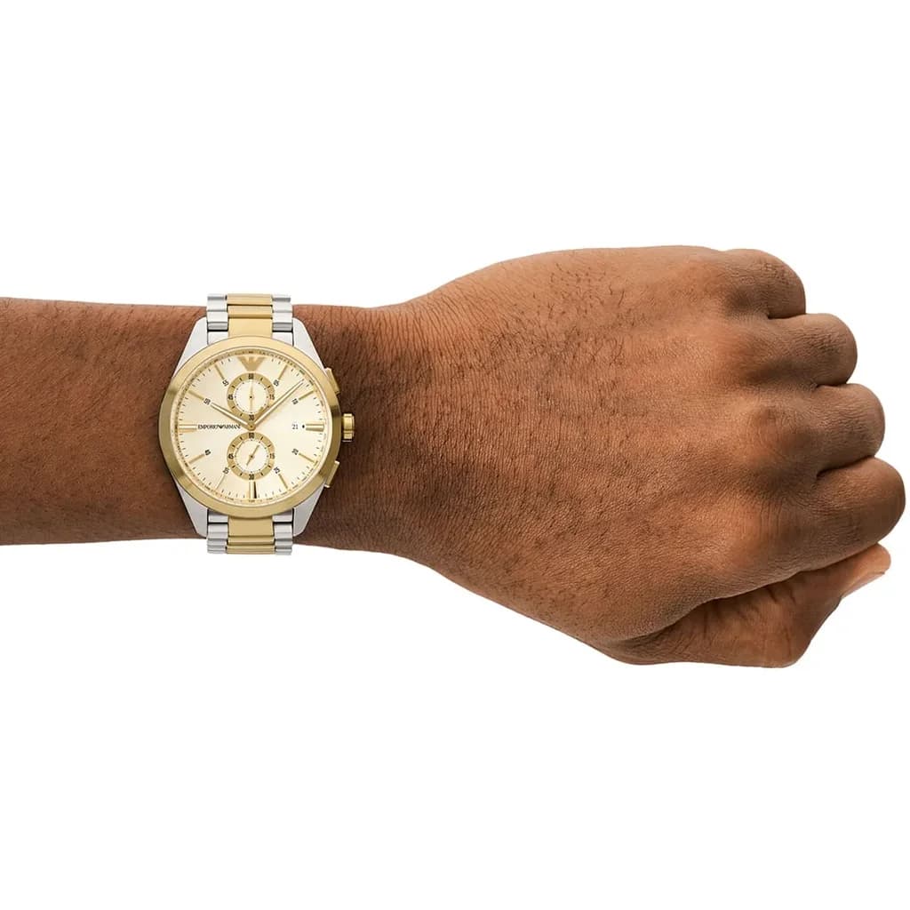 Emporio Armani Men's Watch 43mm - AR11605 (Silver & Gold) 10