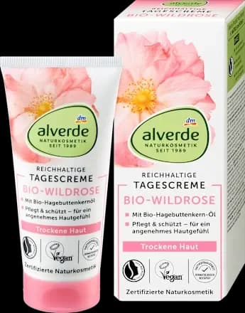 MD alverde natural cosmetics Organic wild rose day cream for dry skin - 50 ml 1