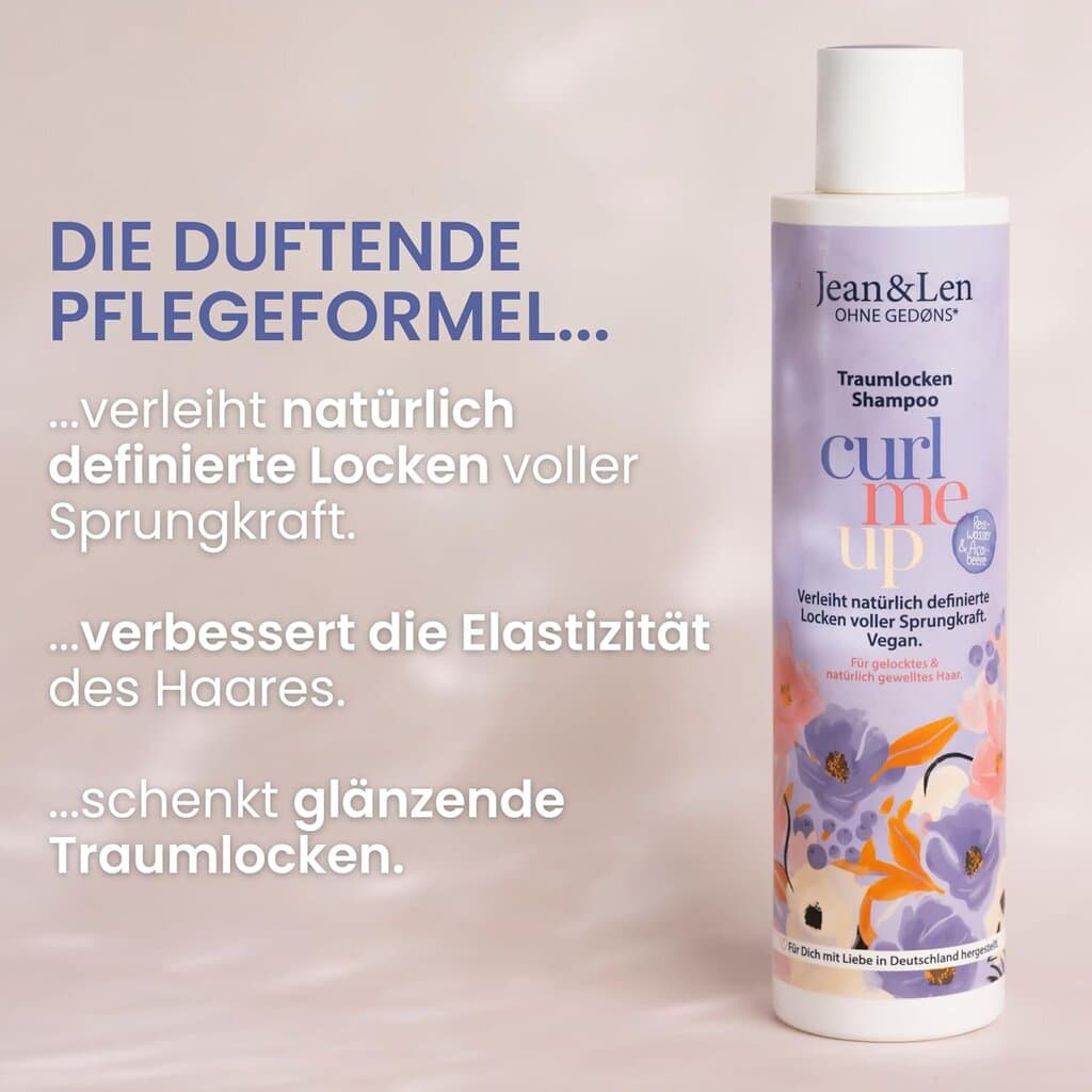 Jean & Len Traumlocken Shampoo Rice Water & Açai Berry for Curly & Wavy Hair - 300ml 5