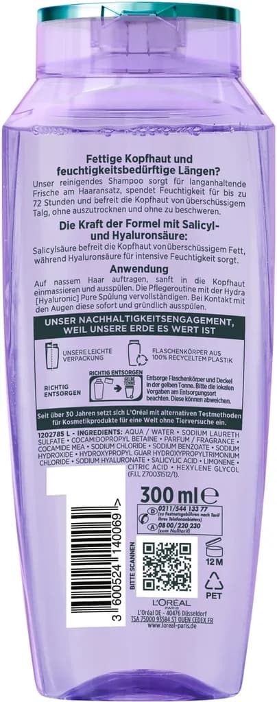 Elvital Shampoo Hydra Hyaluronic Pure - 300ml 2