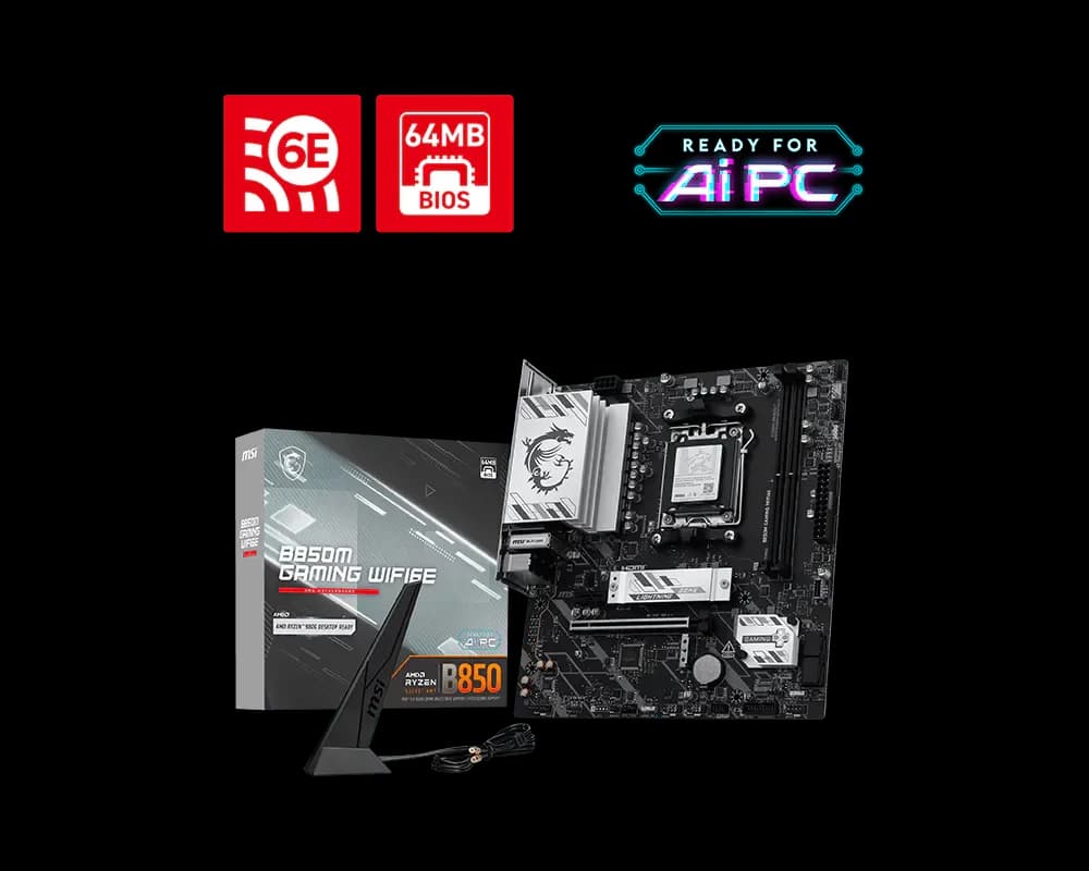MSI B850M GAMING WIFI6E AMD Motherboard