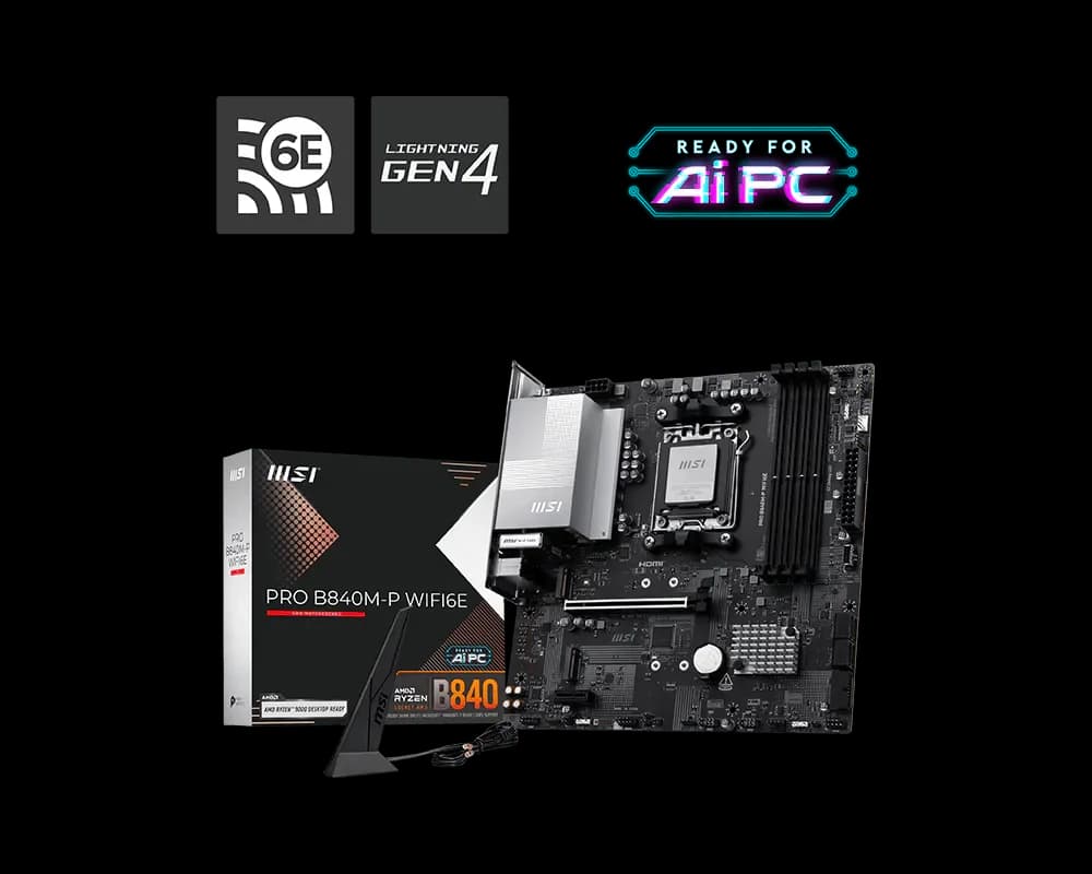 MSI PRO B840M-P WIFI6E AMD Motherboard
