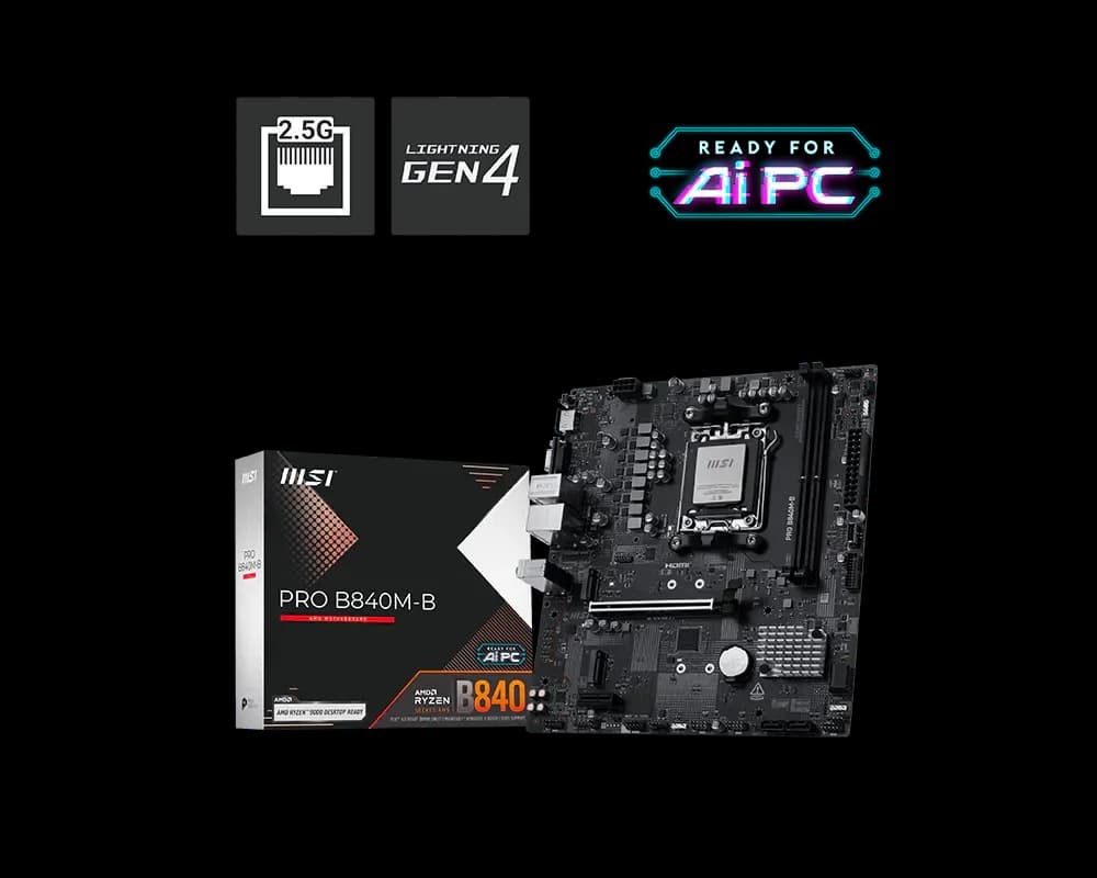 MSI PRO B840M-B AMD Motherboard