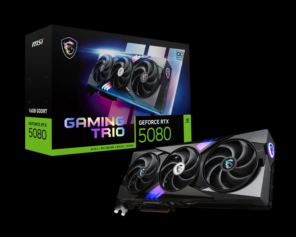 MSI GeForce RTX 5080 16G GAMING TRIO OC Graphic Card