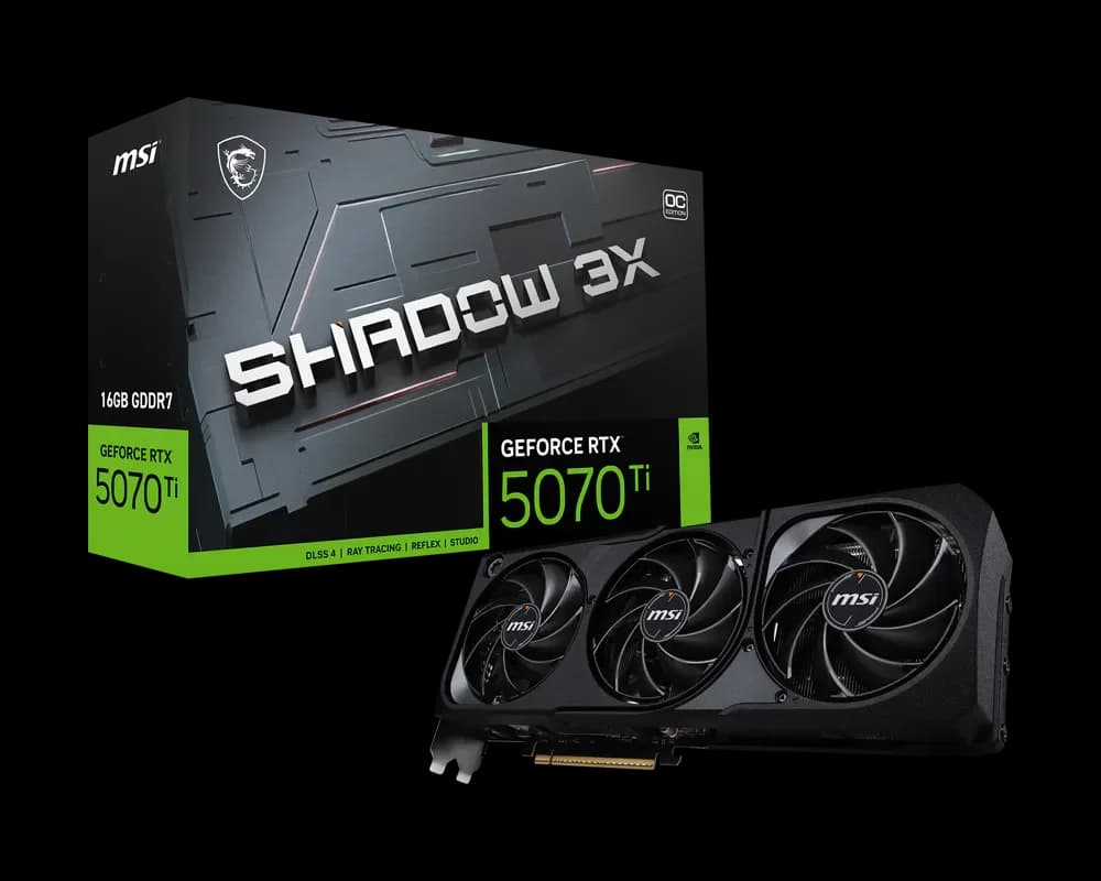 MSI GeForce RTX 5070 Ti 16G SHADOW 3X OC Graphic Card