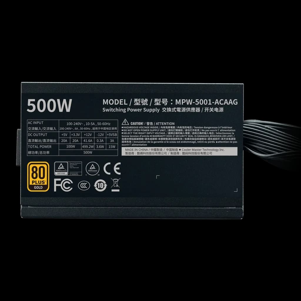 Cooler Master G500 500W 80PLUS GOLD Power Supply 5