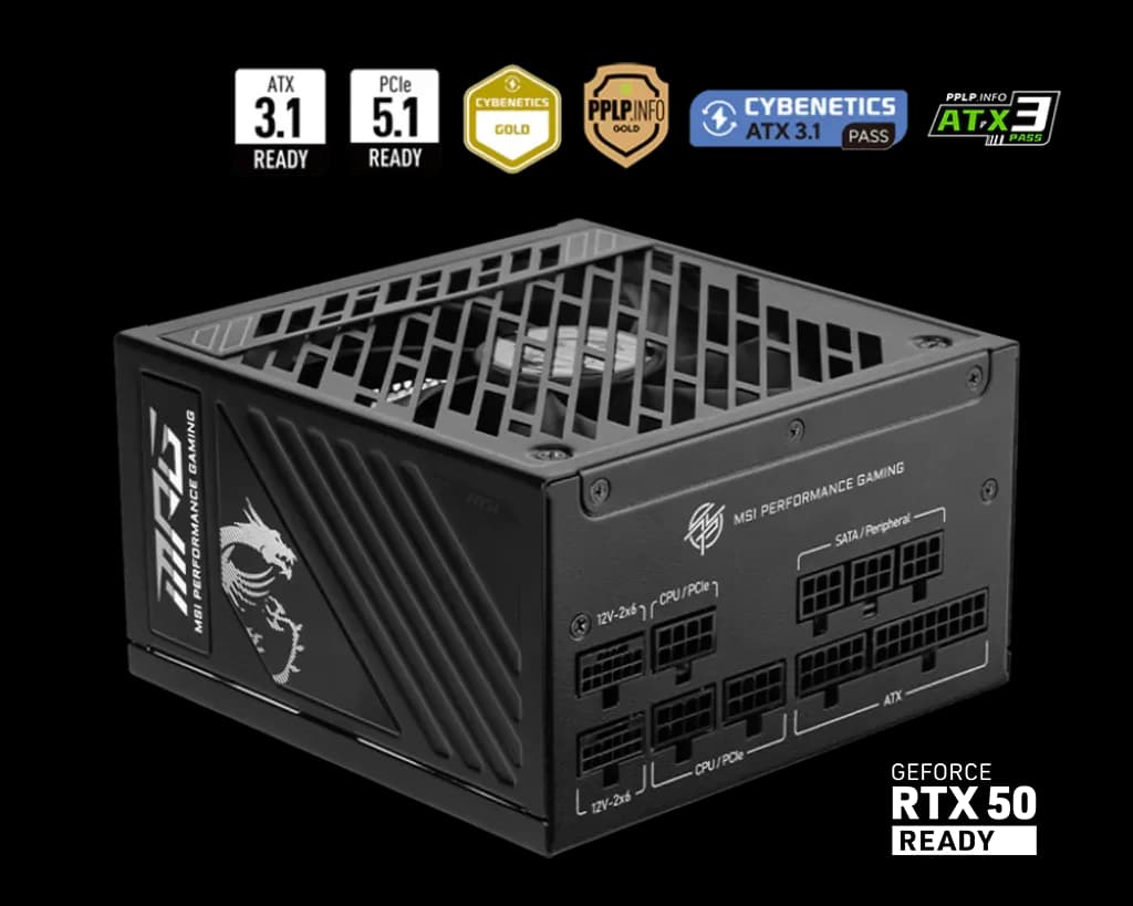 MSI MPG A1000GS PCIE5 Power Supply
