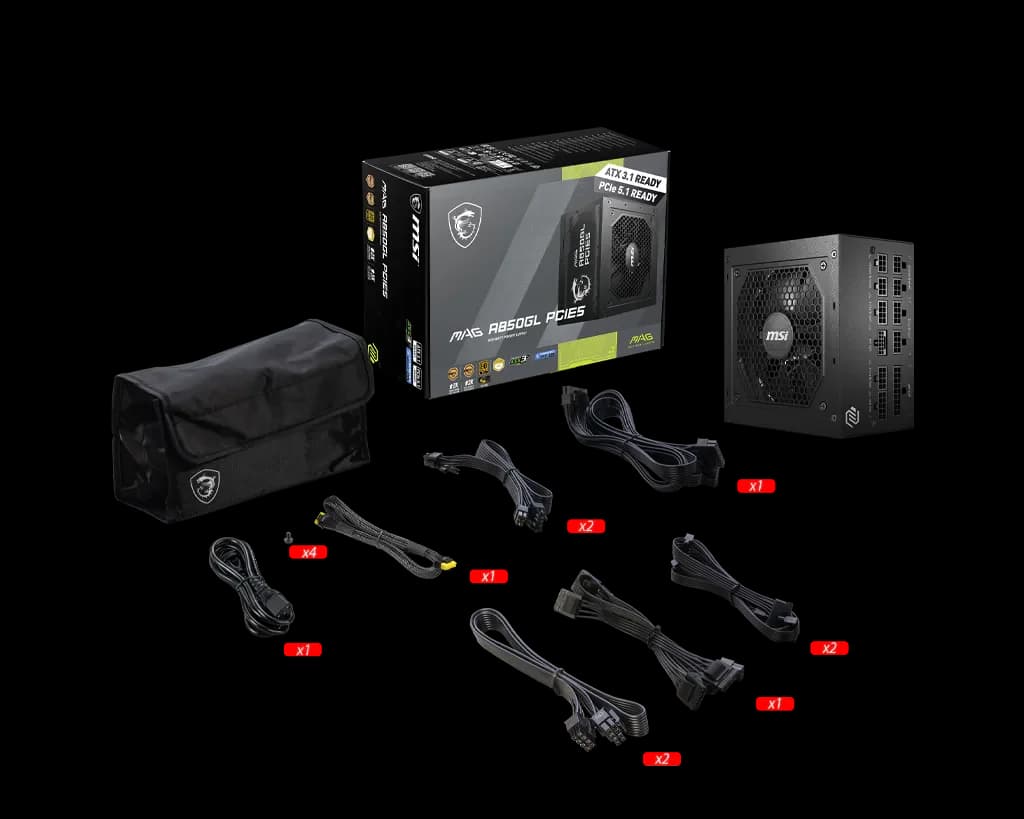 MSI MAG A850GL PCIE5 Power Supply 5