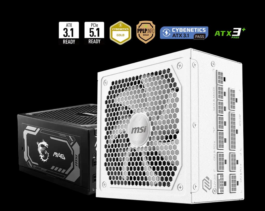 MSI MAG A1000GL PCIE5 Power Supply 2