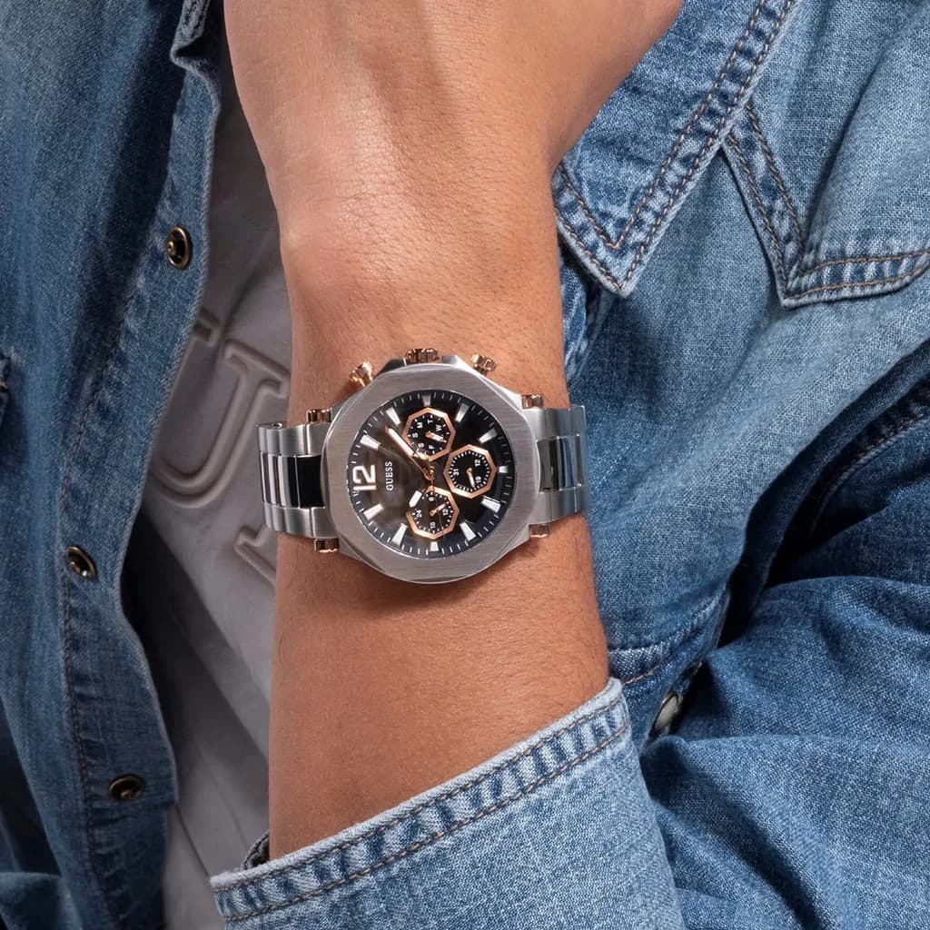 GUESS Men's Watch 46mm - GW0539G1 (Silver) 9