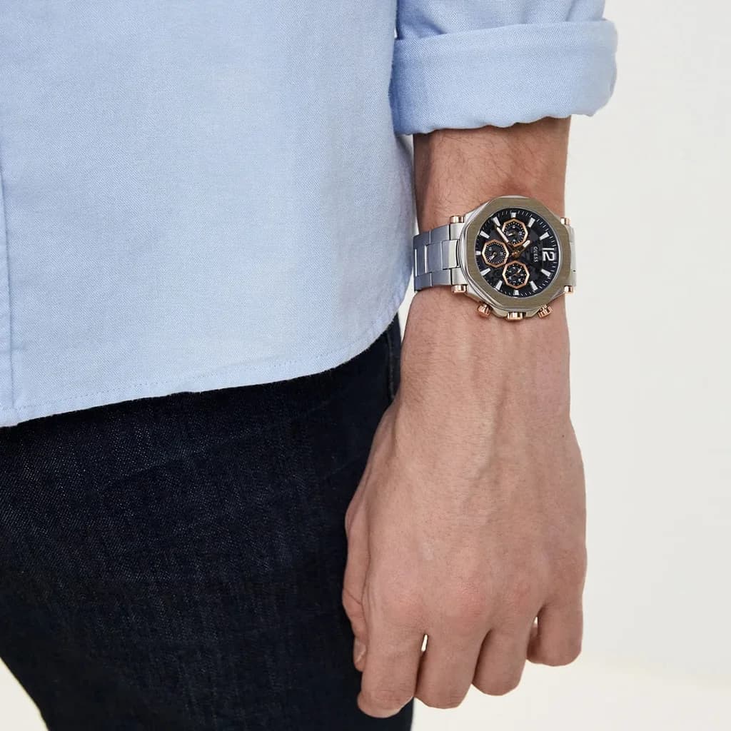 GUESS Men's Watch 46mm - GW0539G1 (Silver) 11