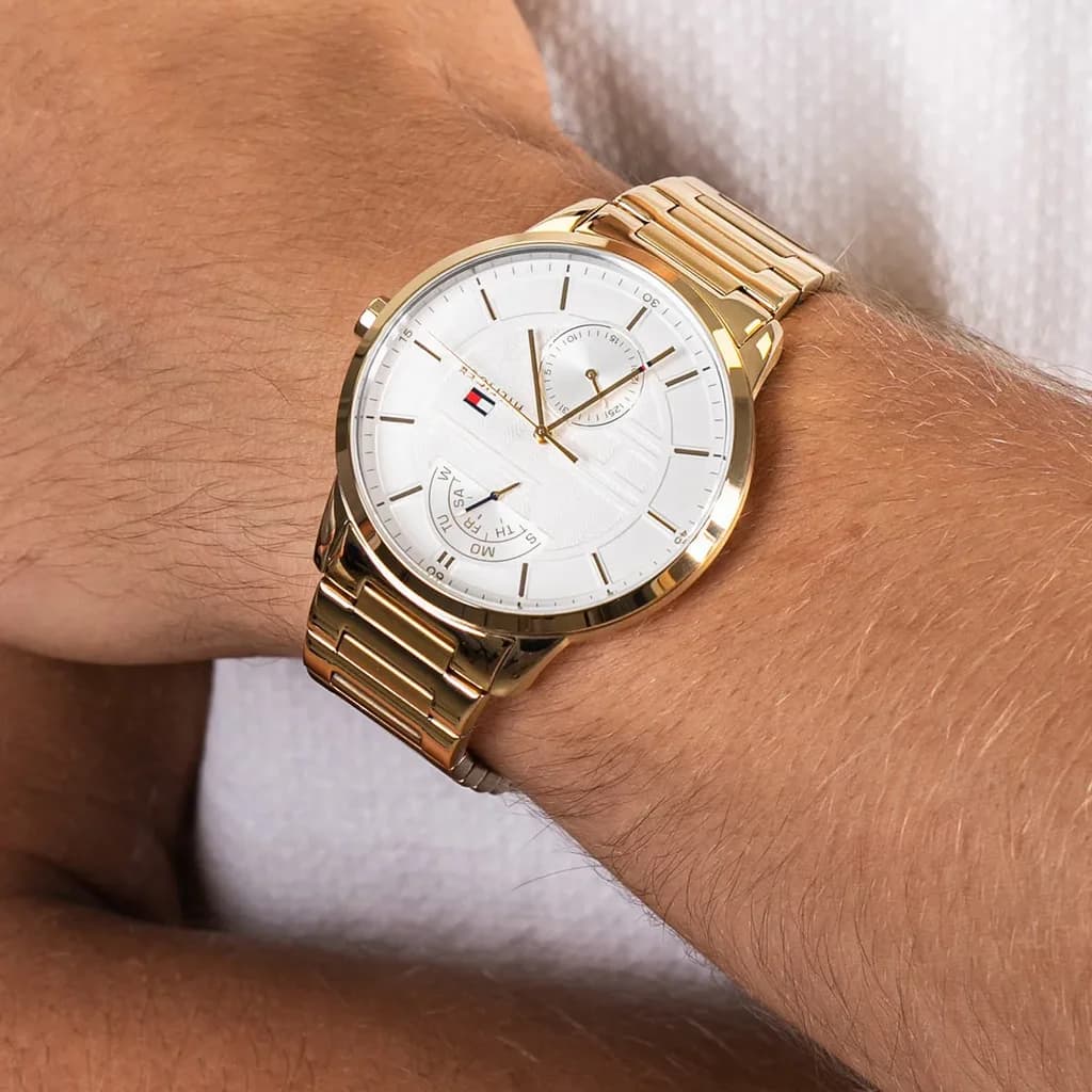 Tommy Hilfiger Men's Watch 44mm - 1791609 (Gold) 10