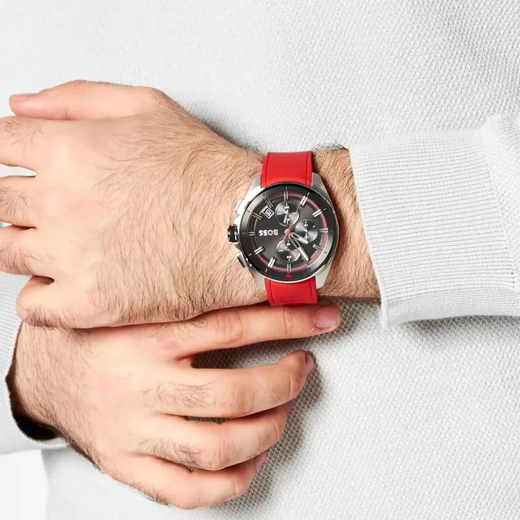 Hugo Boss Men's Watch 44mm - 1513959 (Red) 9