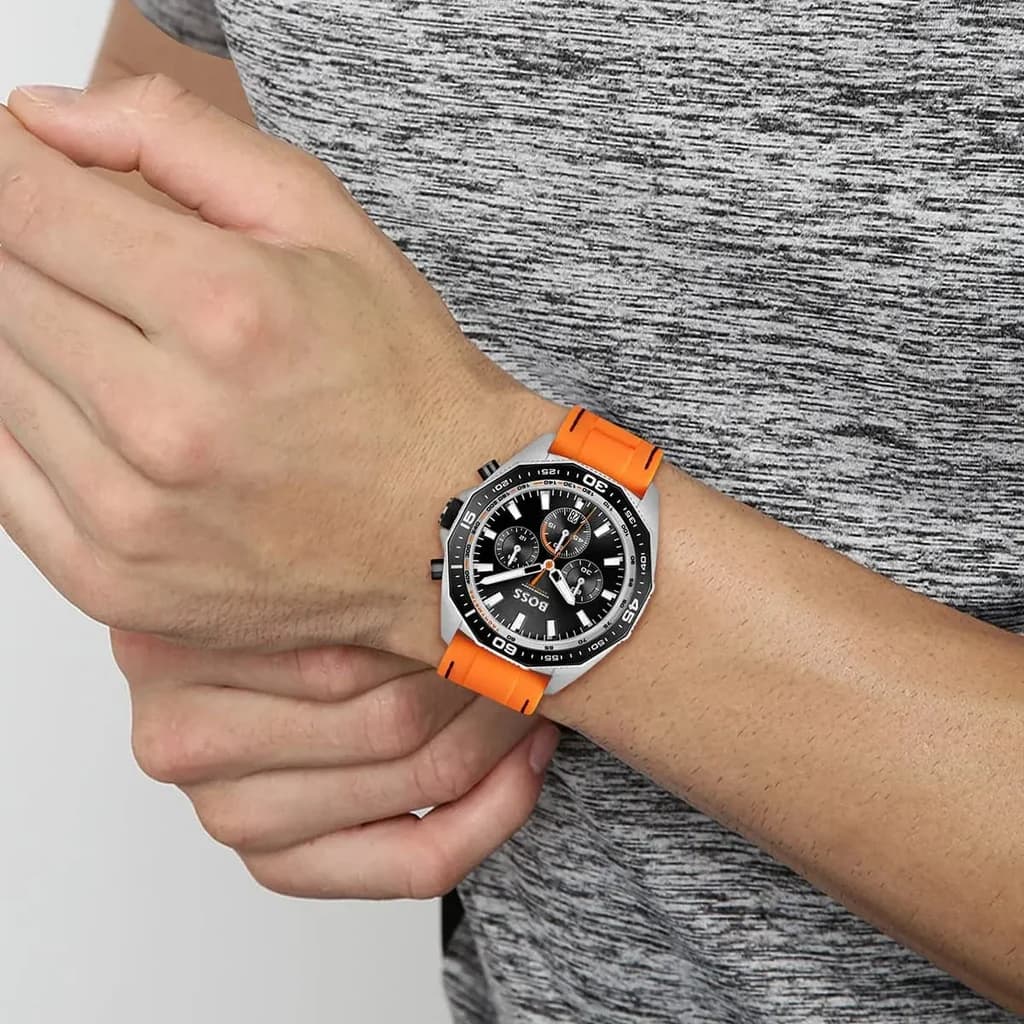 HUGO BOSS Men's Watch 44mm - 1513970 (Orange) 4