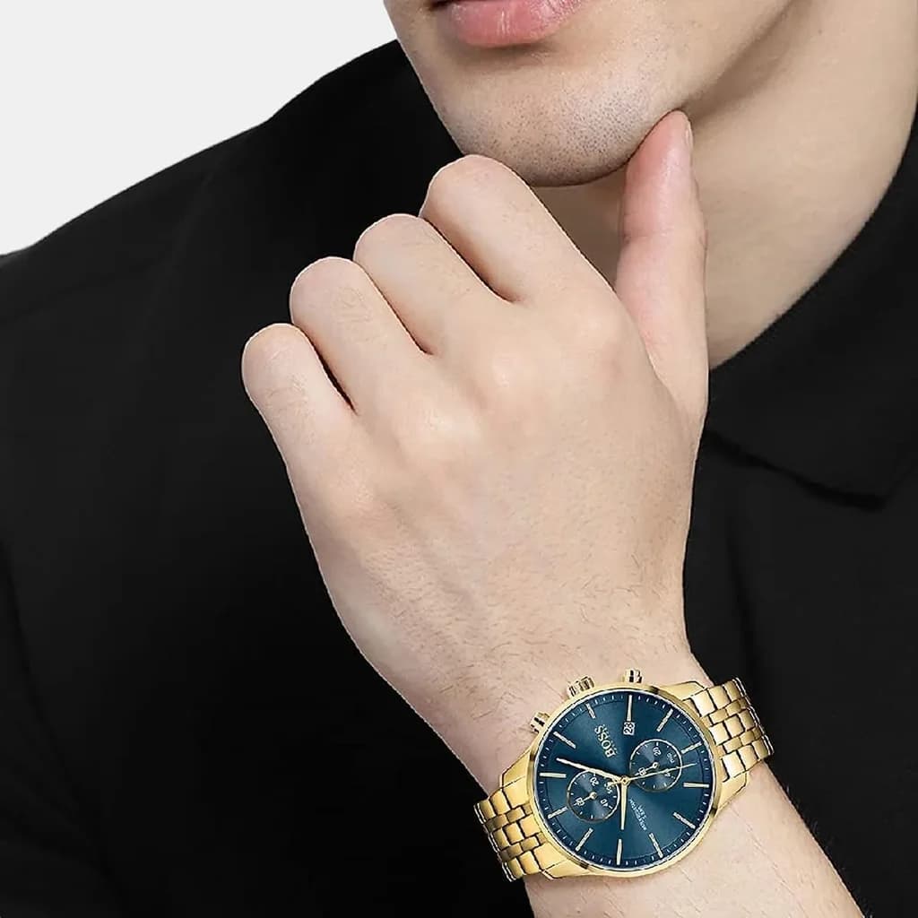 HUGO BOSS Men's Watch 42mm - 1513841 (Gold) 11