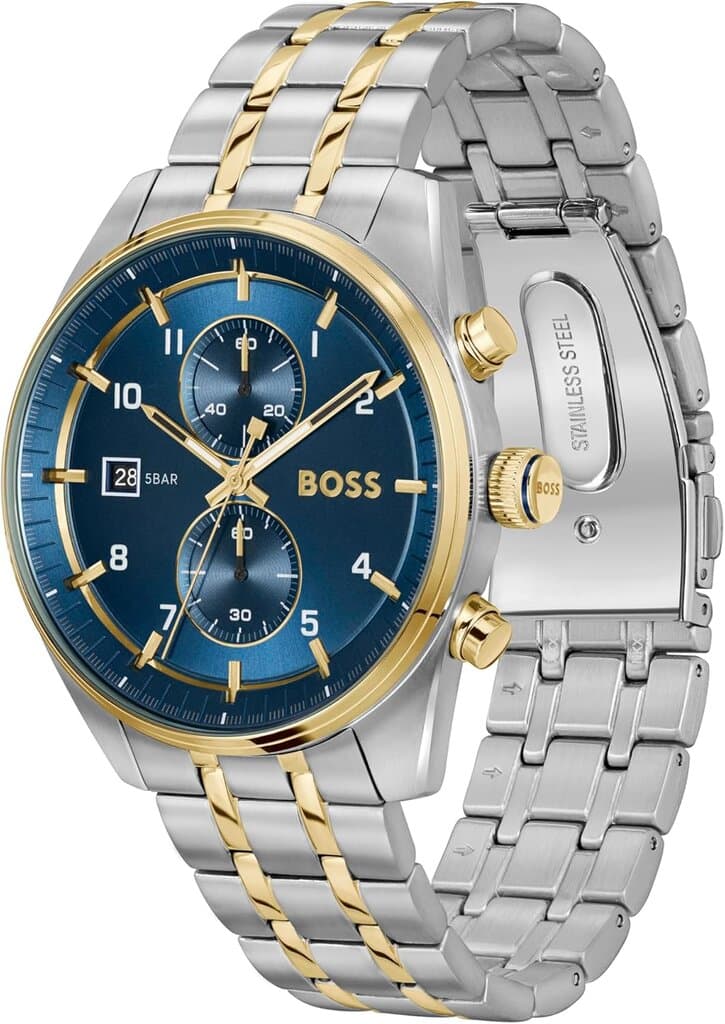 HUGO BOSS Chronograph Men's Watch 44mm - 1514247 (Two Tone) 3