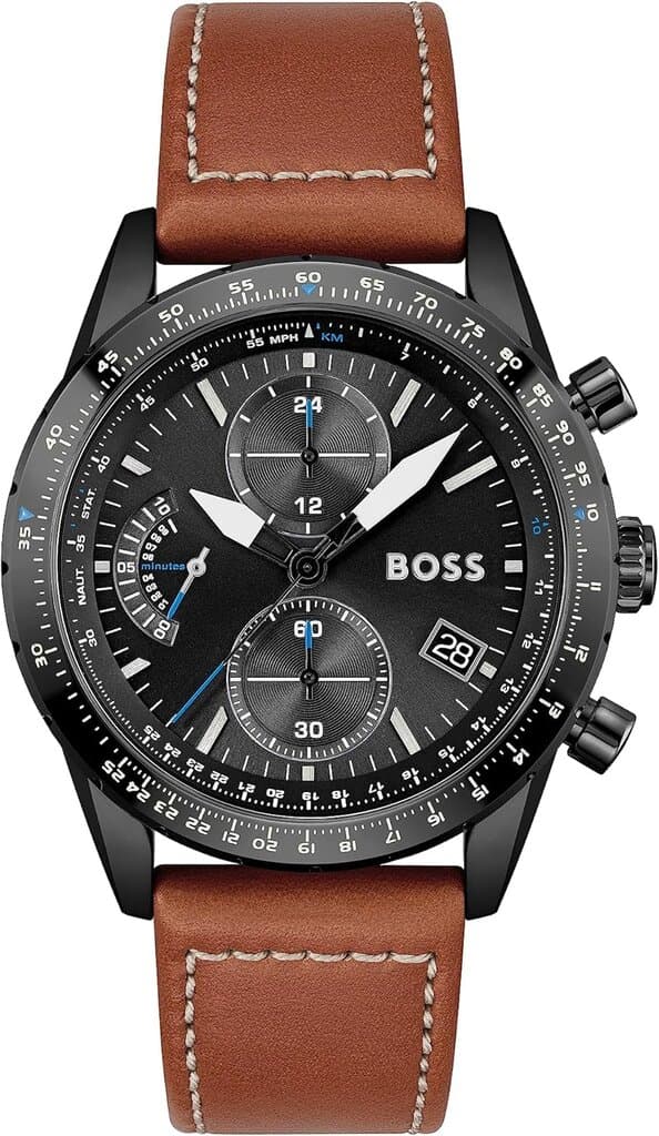 HUGO BOSS Chronograph Men's Watch 44mm - 1513851 (Light Brown)