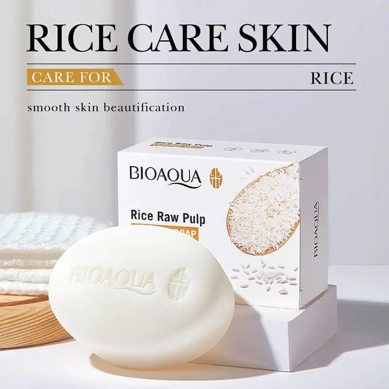 Bioaqua Rice Raw Pulp Essence Soap for Face & Body - 100g 2
