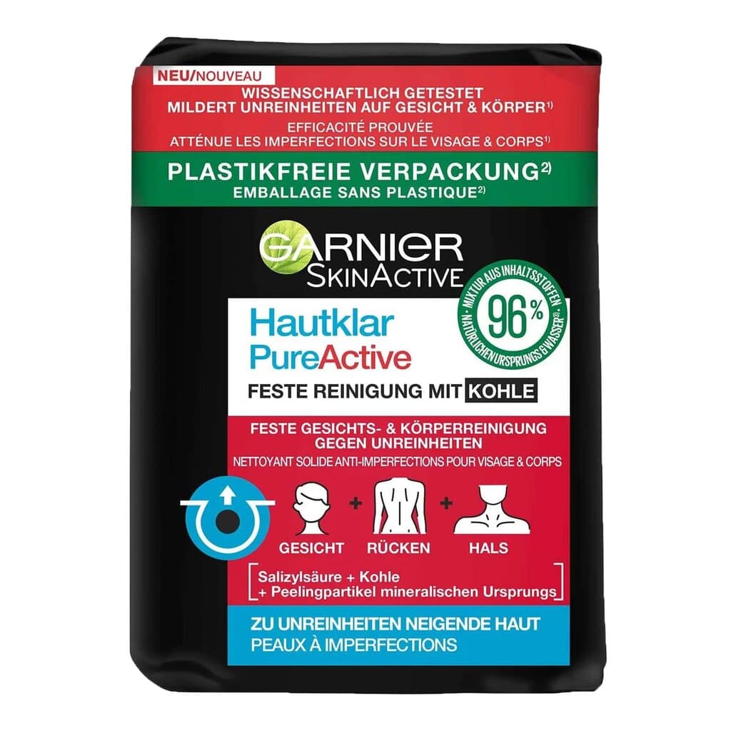 garnier skin active hautklar pure active feste reinigung mit kohle - 100g 1