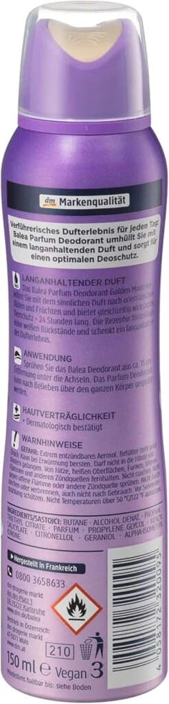 Balea Golden Moon Deodorant 0% Aluminium - 150 ml 2